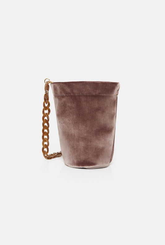 The Mini Cube Bag velvet topo