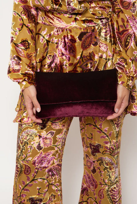 The Sara Bag Velvet burgundy