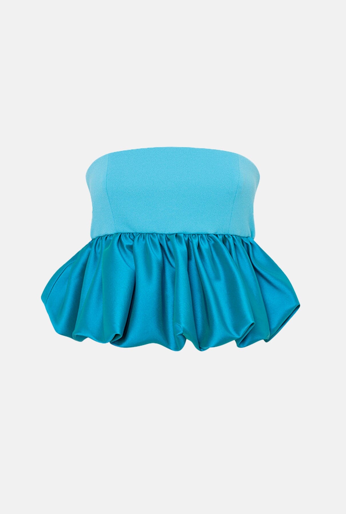 Top volante azul