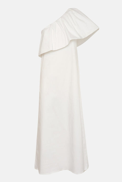 Vestido con volante - blanco
