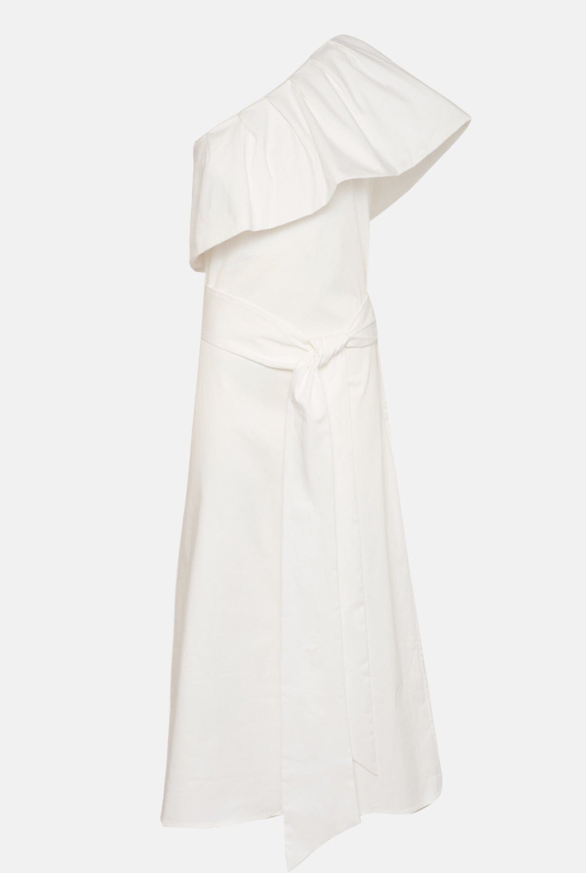 Vestido con volante - blanco