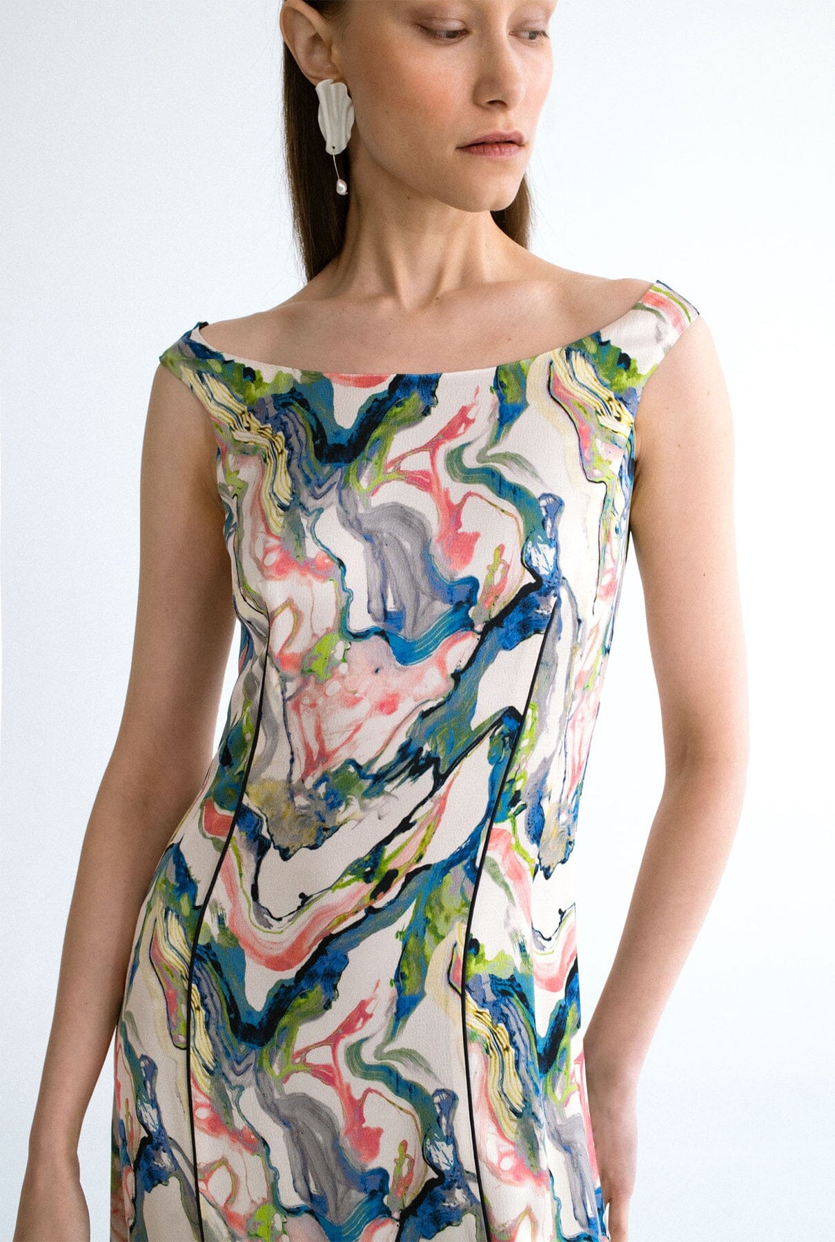Vestido estampado escote