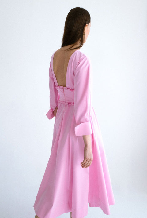 Vestido fajín - rosa