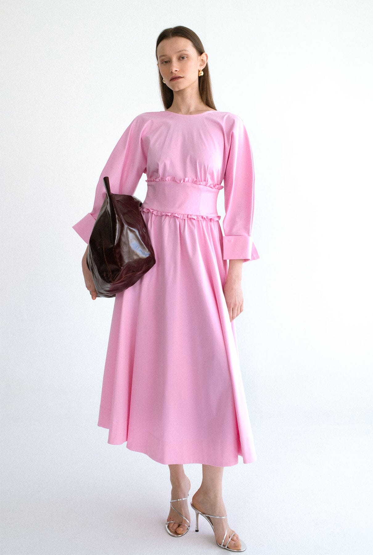 Vestido fajín - rosa