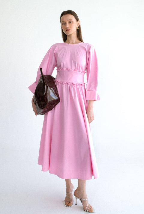 Vestido fajín - rosa