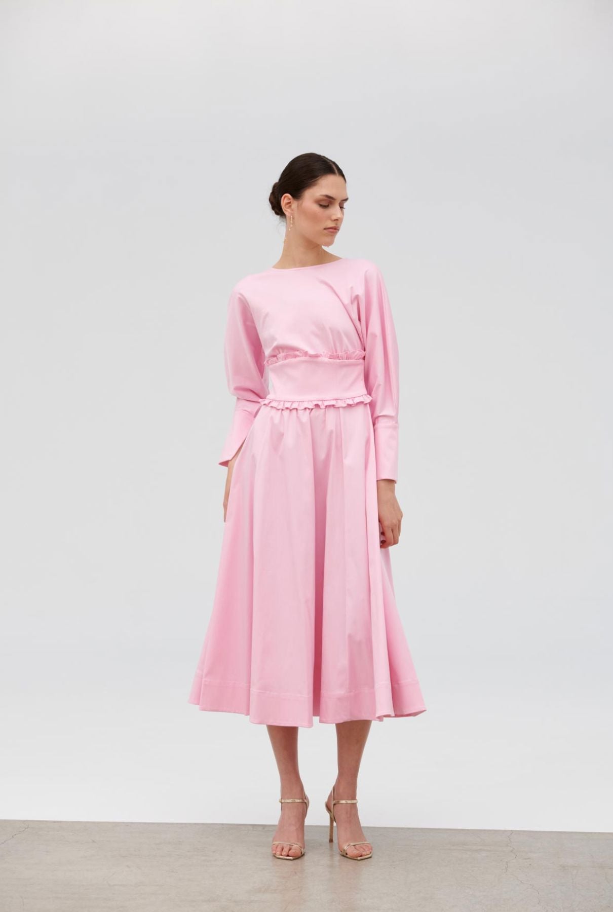 Vestido fajín - rosa
