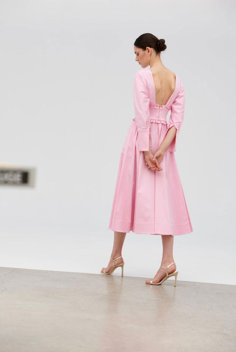 Vestido fajín - rosa
