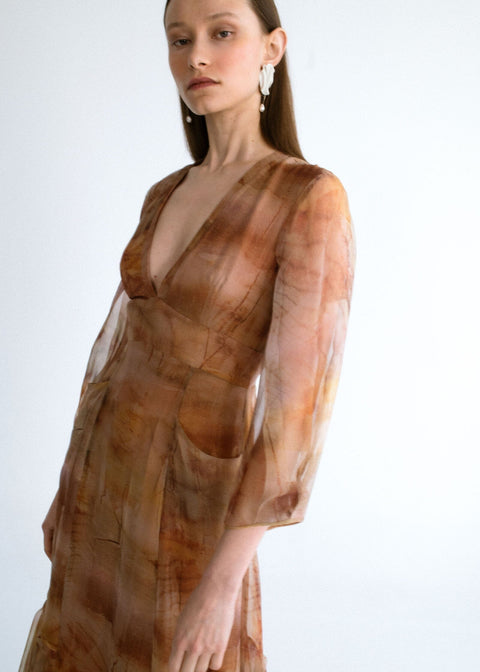Vestido largo estampado