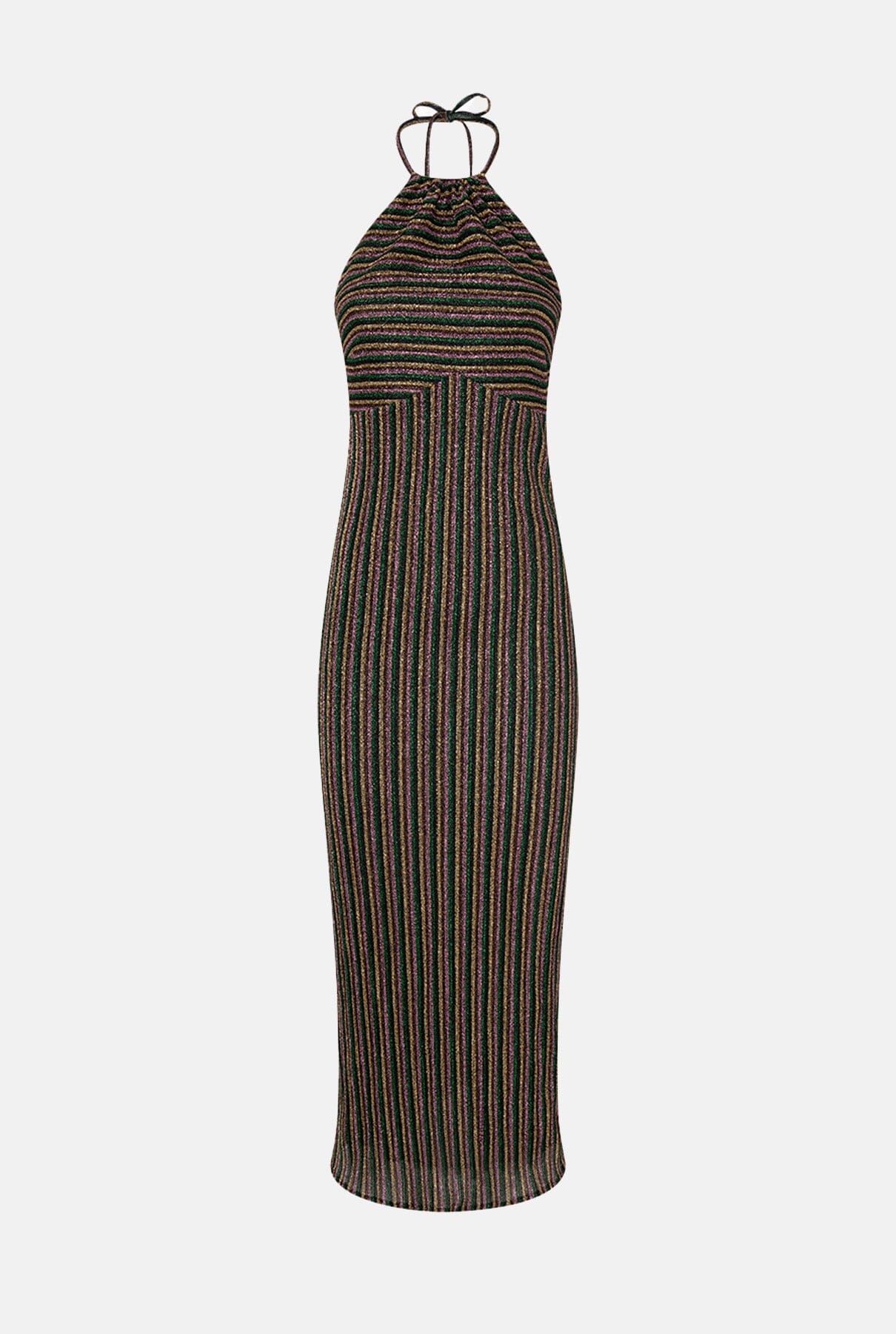 Vestido lurex punto rayas