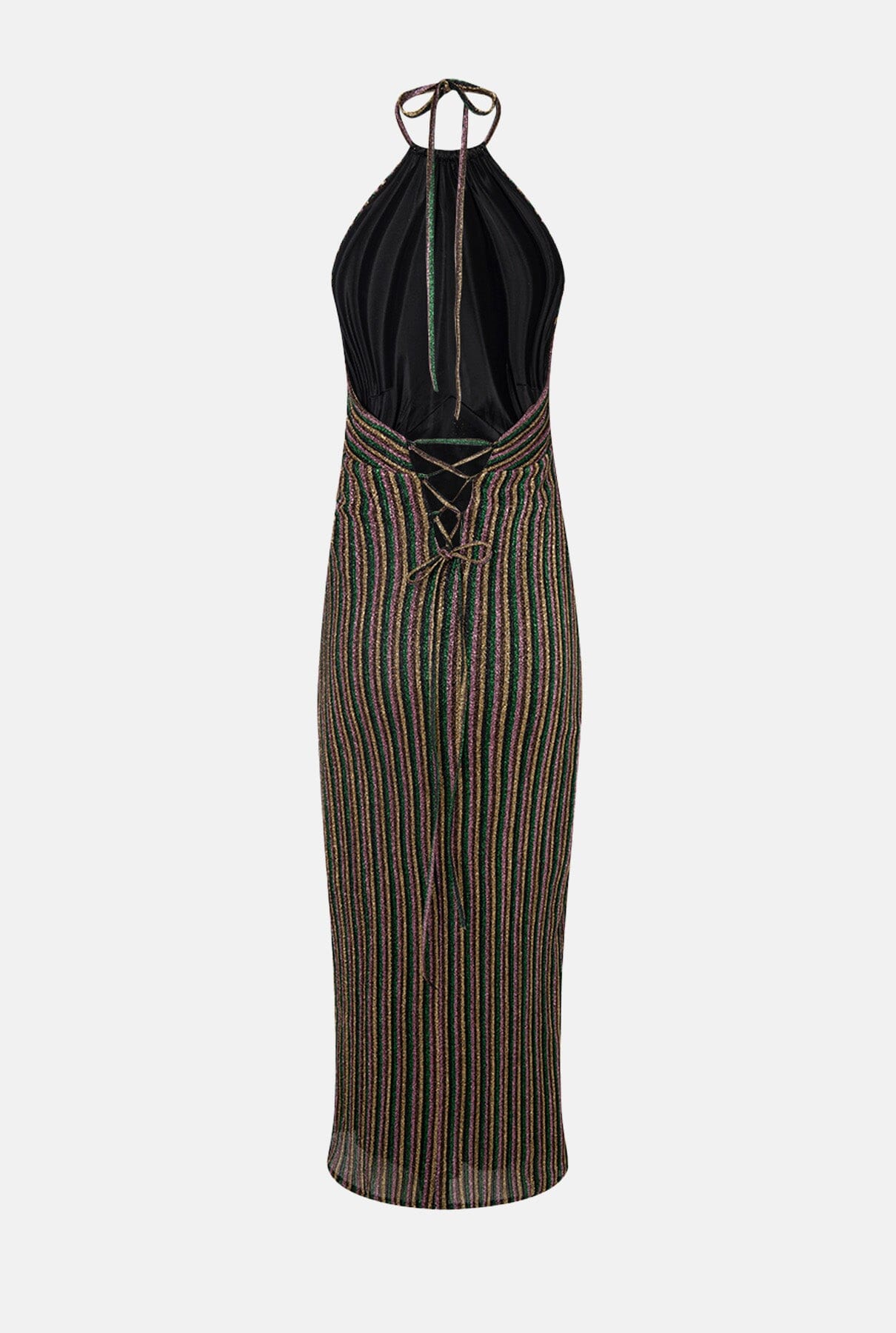 Vestido lurex punto rayas