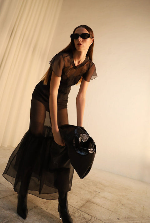 Apron organza dress