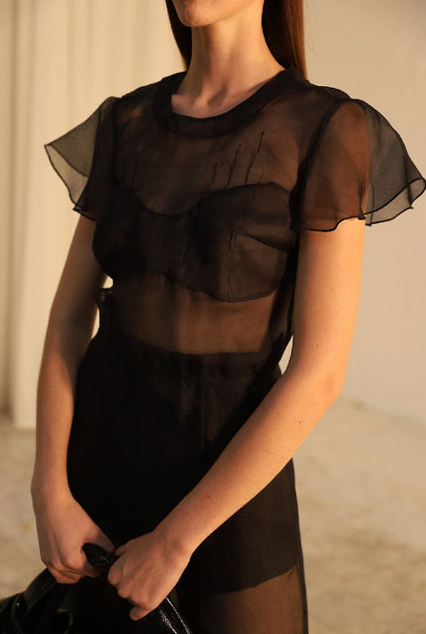 Apron organza dress