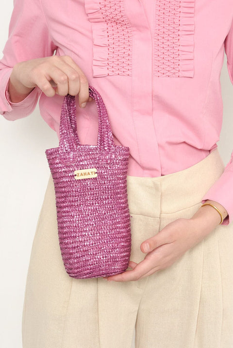 Bolso de mano Baguetin morado