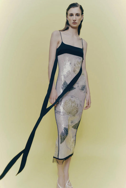 Bandeau sequin dress