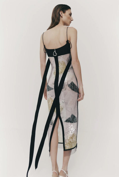 Bandeau sequin dress