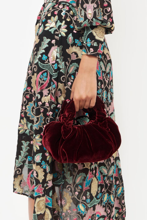 Mini Bernatta Burgundy Velvet