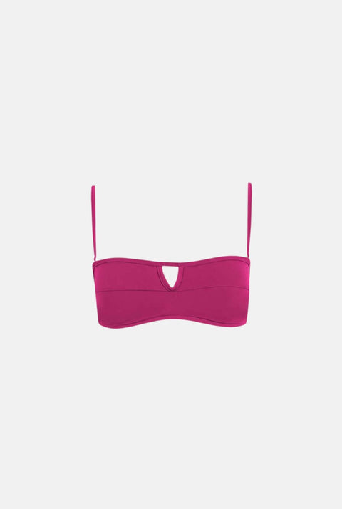 TOP BIKINI BANDEAU SALITRE FUCSIA
