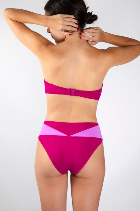 TOP BIKINI BANDEAU SALITRE FUCSIA