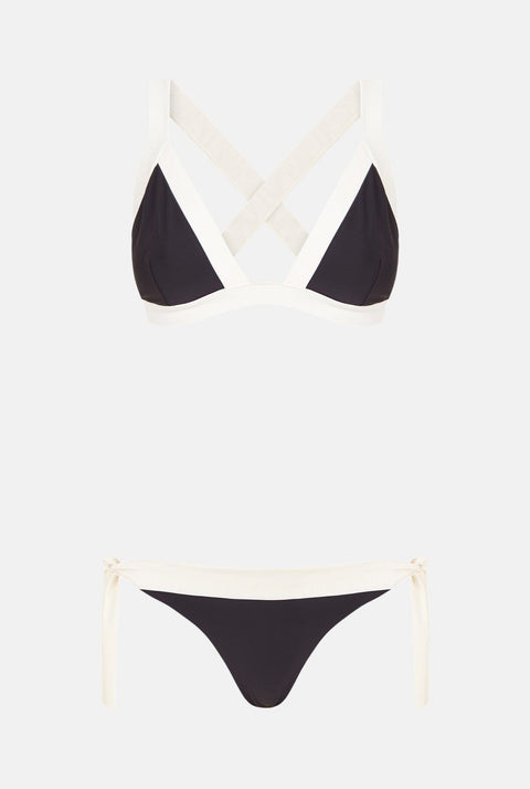 BIKINI TOP TRIANGLE ISLA GRIS