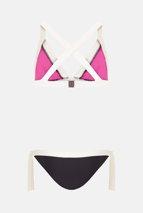 BIKINI TOP TRIANGLE ISLA GRIS