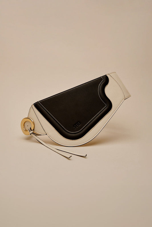 Binomio Bicolor Good Grey Black Leather Corset Belt
