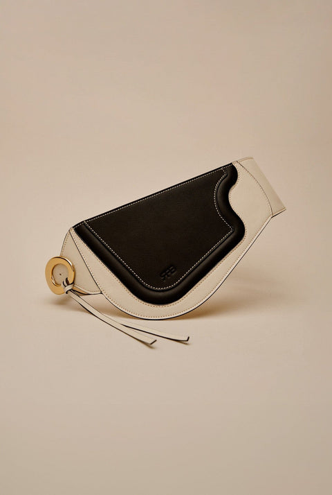 Binomio Bicolor Good Grey Black Leather Corset Belt