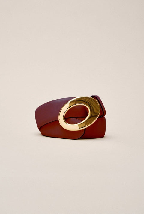 Binomio Buckle Burgundy Belt