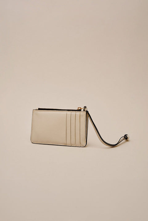 Binomio Good Grey Black Leather Zip Wallet