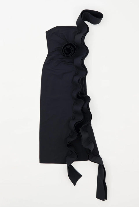 Black maxi ruffle