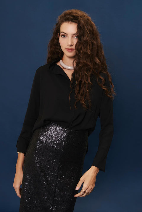 Blusa Charlotte negra
