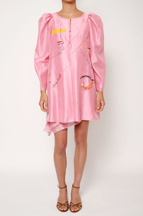 Blusón rosa pintado