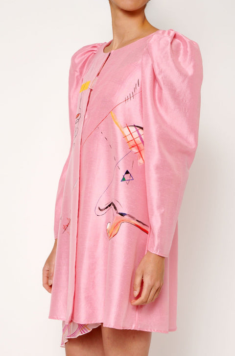 Blusón rosa pintado