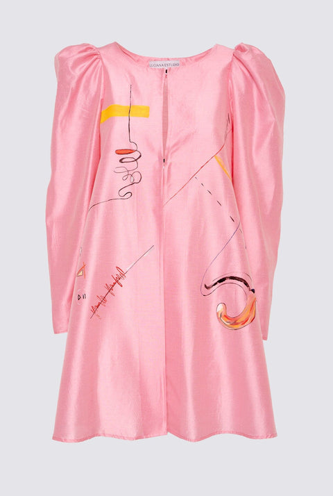 Blusón rosa pintado