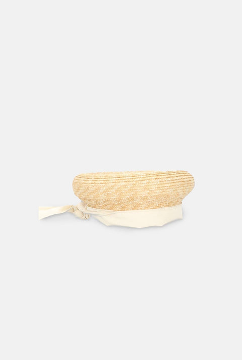 Boina de rafia natural