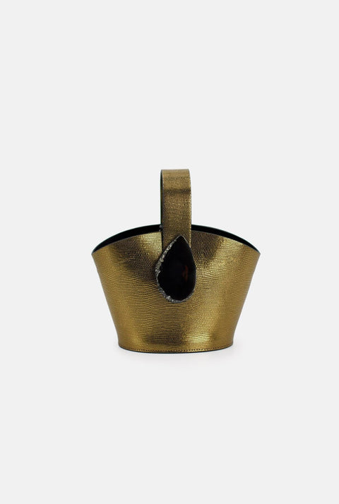Bolso Zoe Grabado Dorado - Ágata Natural