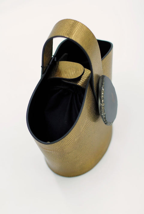 Bolso Zoe Grabado Dorado - Ágata Natural