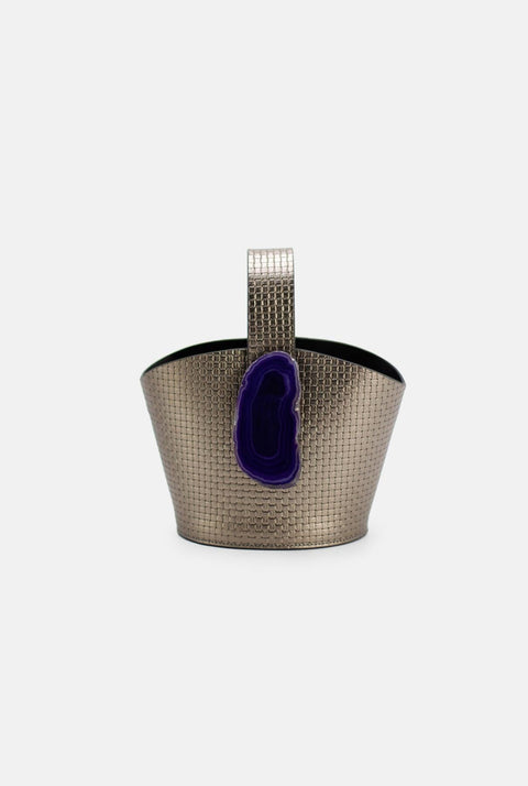 Bolso Zoe Trenzado Plomo - Ágata Morada