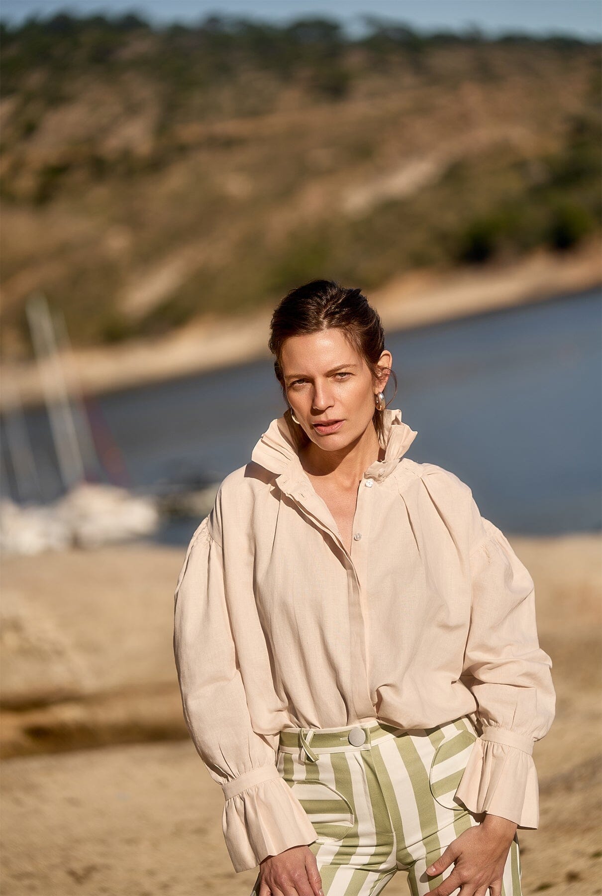 CAMISA BALMORAL LINO CRUDO