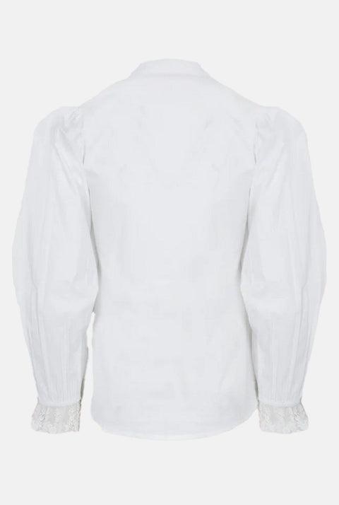 CAMISA BLANCA CON ENCAJE DE VOLANTES