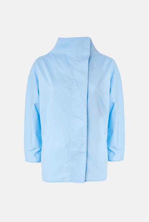Camisa cierre lateral azul