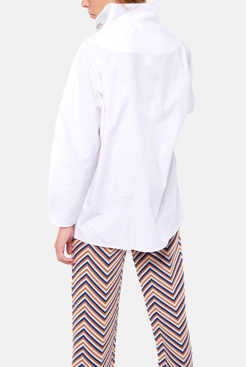 Camisa cierre lateral blanca