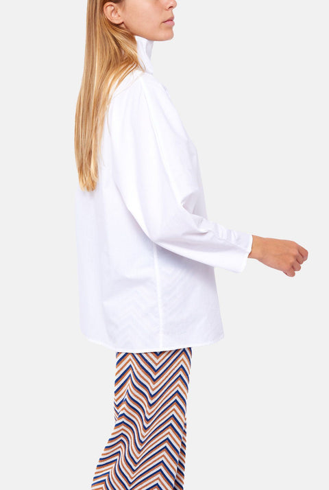 Camisa cierre lateral blanca