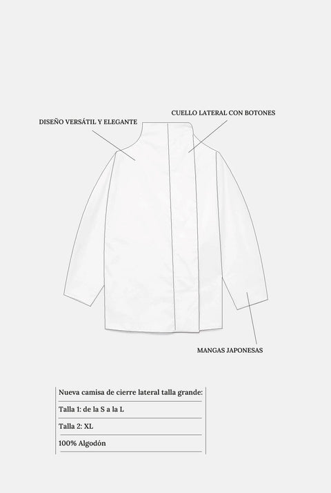 Camisa cierre lateral blanca