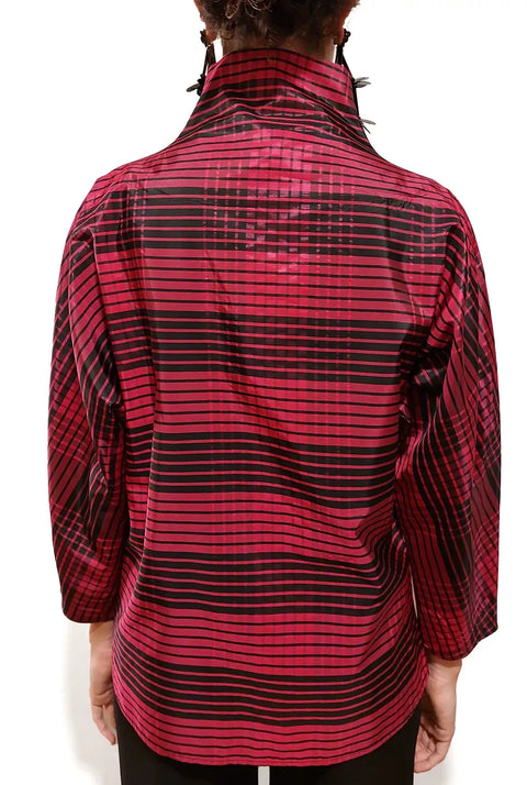 Camisa cierre lateral con estampado de cuadros rosas y negros | EDICIÓN LIMITADA