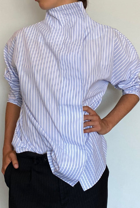 Camisa cierre lateral rayas
