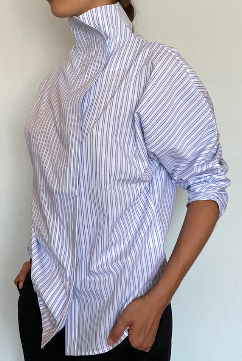 Camisa cierre lateral rayas