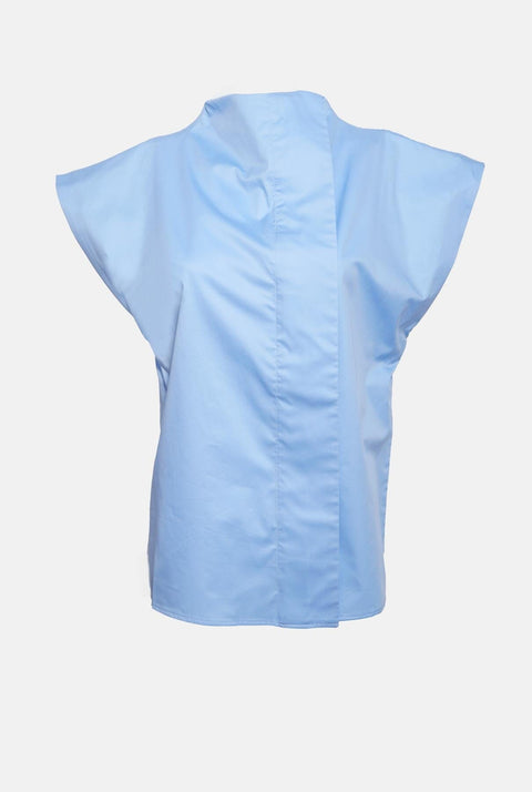 CAMISA LATERAL MANGA CORTA AZUL