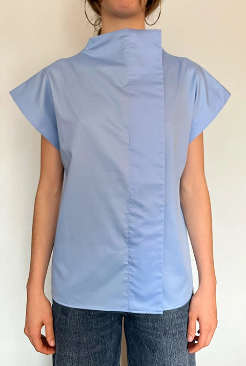 CAMISA LATERAL MANGA CORTA AZUL