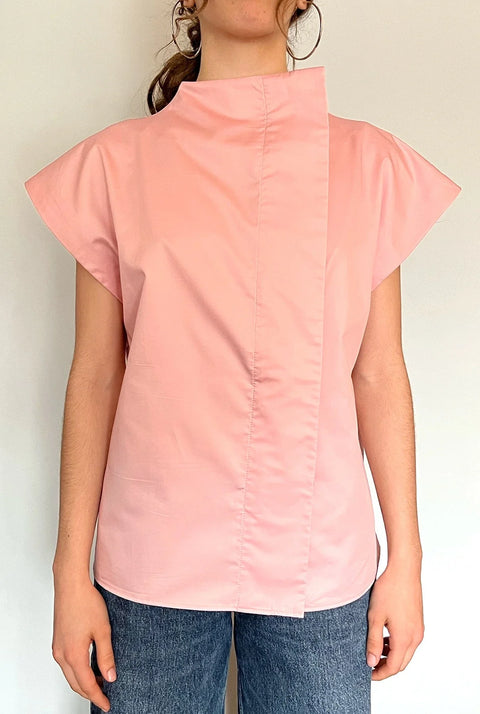 CAMISA LATERAL MANGA CORTA ROSA