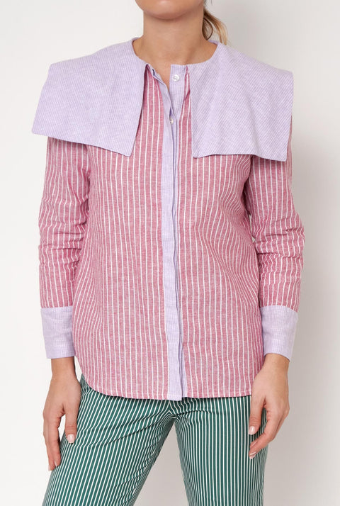 Camisa Loulou rosa/lila